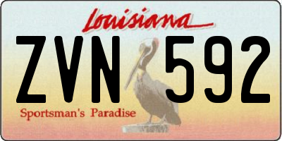 LA license plate ZVN592