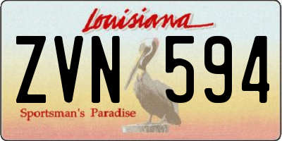 LA license plate ZVN594