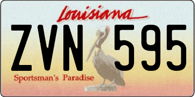 LA license plate ZVN595