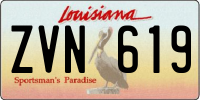 LA license plate ZVN619