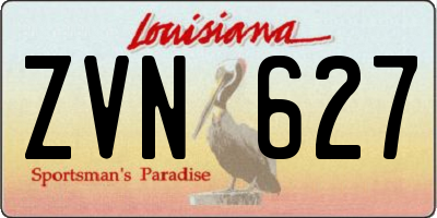 LA license plate ZVN627