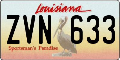 LA license plate ZVN633