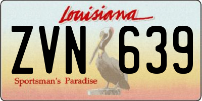 LA license plate ZVN639