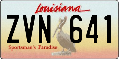 LA license plate ZVN641