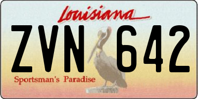 LA license plate ZVN642