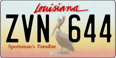 LA license plate ZVN644