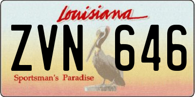 LA license plate ZVN646