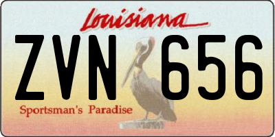 LA license plate ZVN656