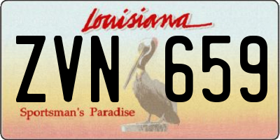 LA license plate ZVN659