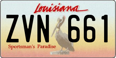 LA license plate ZVN661