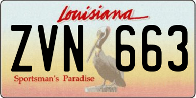 LA license plate ZVN663