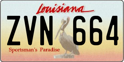 LA license plate ZVN664