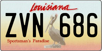 LA license plate ZVN686