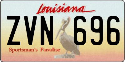 LA license plate ZVN696