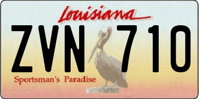 LA license plate ZVN710