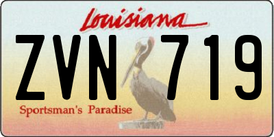 LA license plate ZVN719