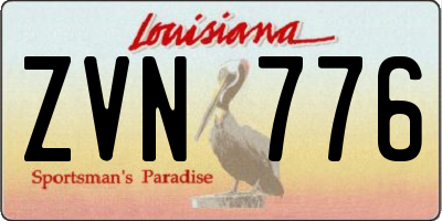 LA license plate ZVN776