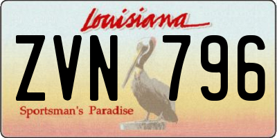 LA license plate ZVN796