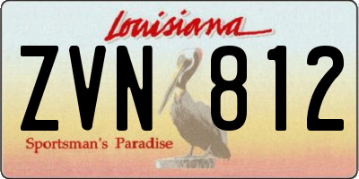 LA license plate ZVN812