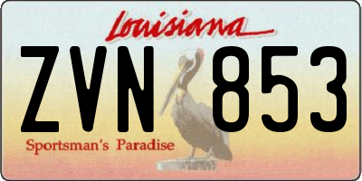 LA license plate ZVN853