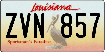 LA license plate ZVN857