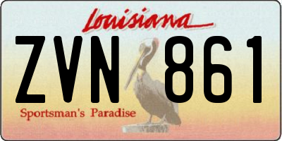 LA license plate ZVN861