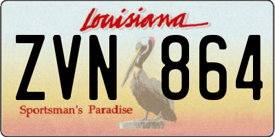 LA license plate ZVN864