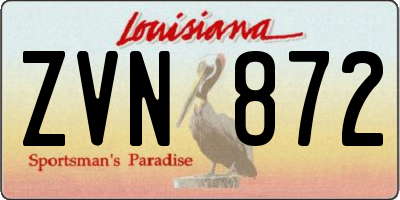 LA license plate ZVN872