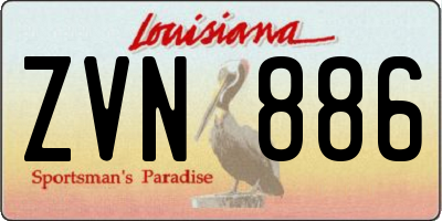 LA license plate ZVN886