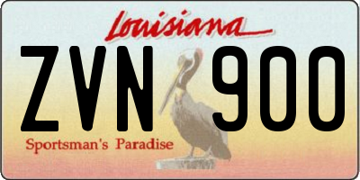 LA license plate ZVN900