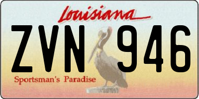 LA license plate ZVN946