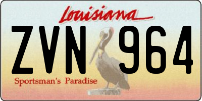 LA license plate ZVN964