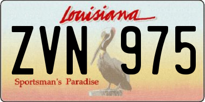 LA license plate ZVN975