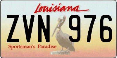 LA license plate ZVN976