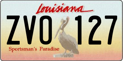 LA license plate ZVO127