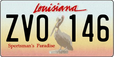 LA license plate ZVO146