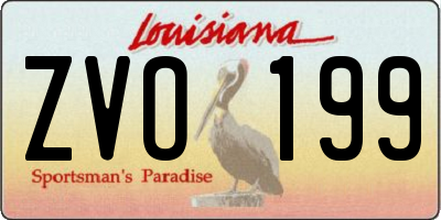 LA license plate ZVO199