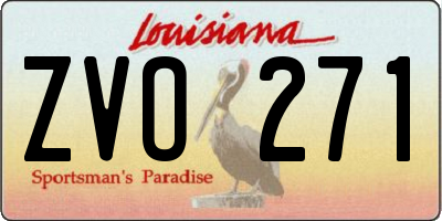 LA license plate ZVO271