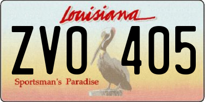 LA license plate ZVO405