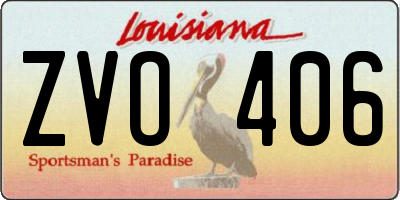 LA license plate ZVO406