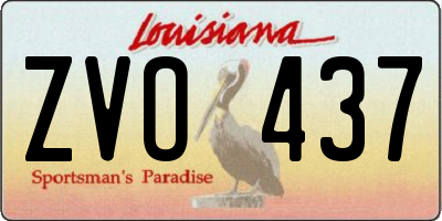 LA license plate ZVO437