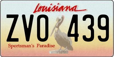 LA license plate ZVO439