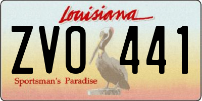 LA license plate ZVO441