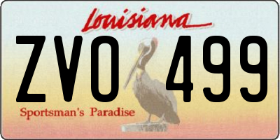 LA license plate ZVO499