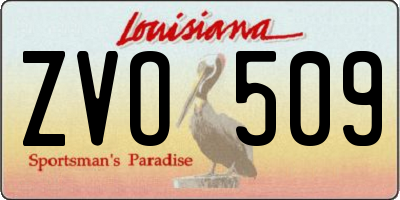 LA license plate ZVO509