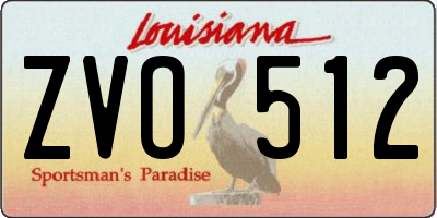 LA license plate ZVO512