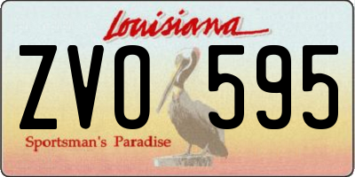 LA license plate ZVO595