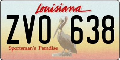 LA license plate ZVO638