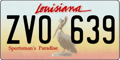 LA license plate ZVO639