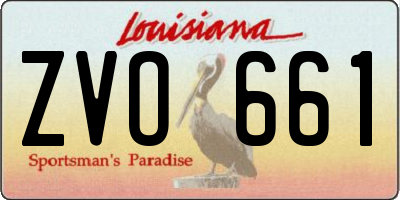 LA license plate ZVO661